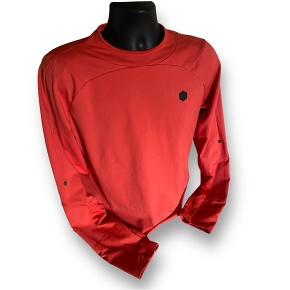 UNDER ARMOUR Men’s ColdGear Rush Mock-Shirt Size Large Orange 16% Elastane - Picture 12 of 13